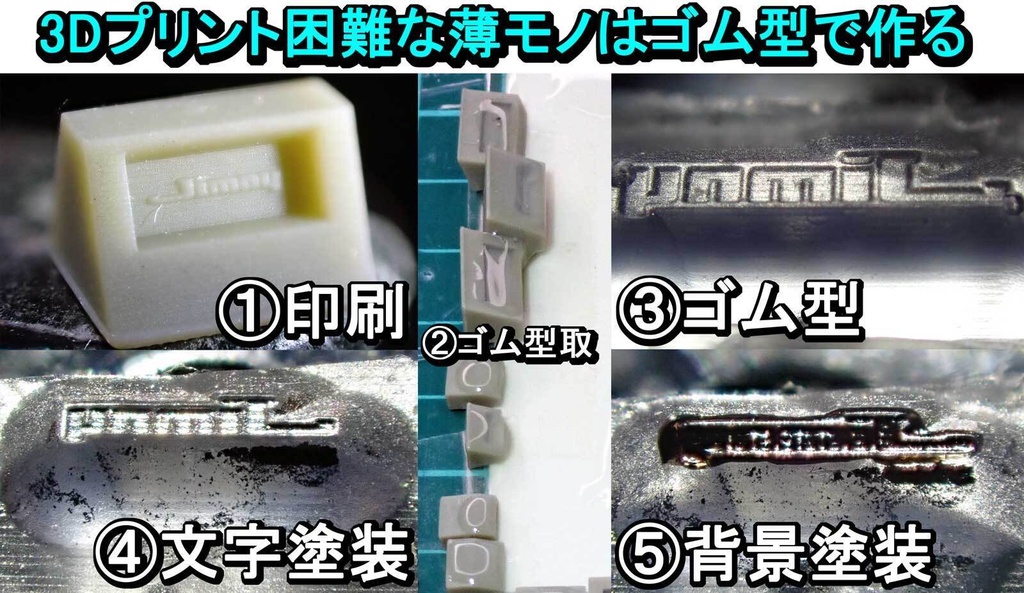 【STL】Jimnyサイドエンブレム3Dプリントデータ