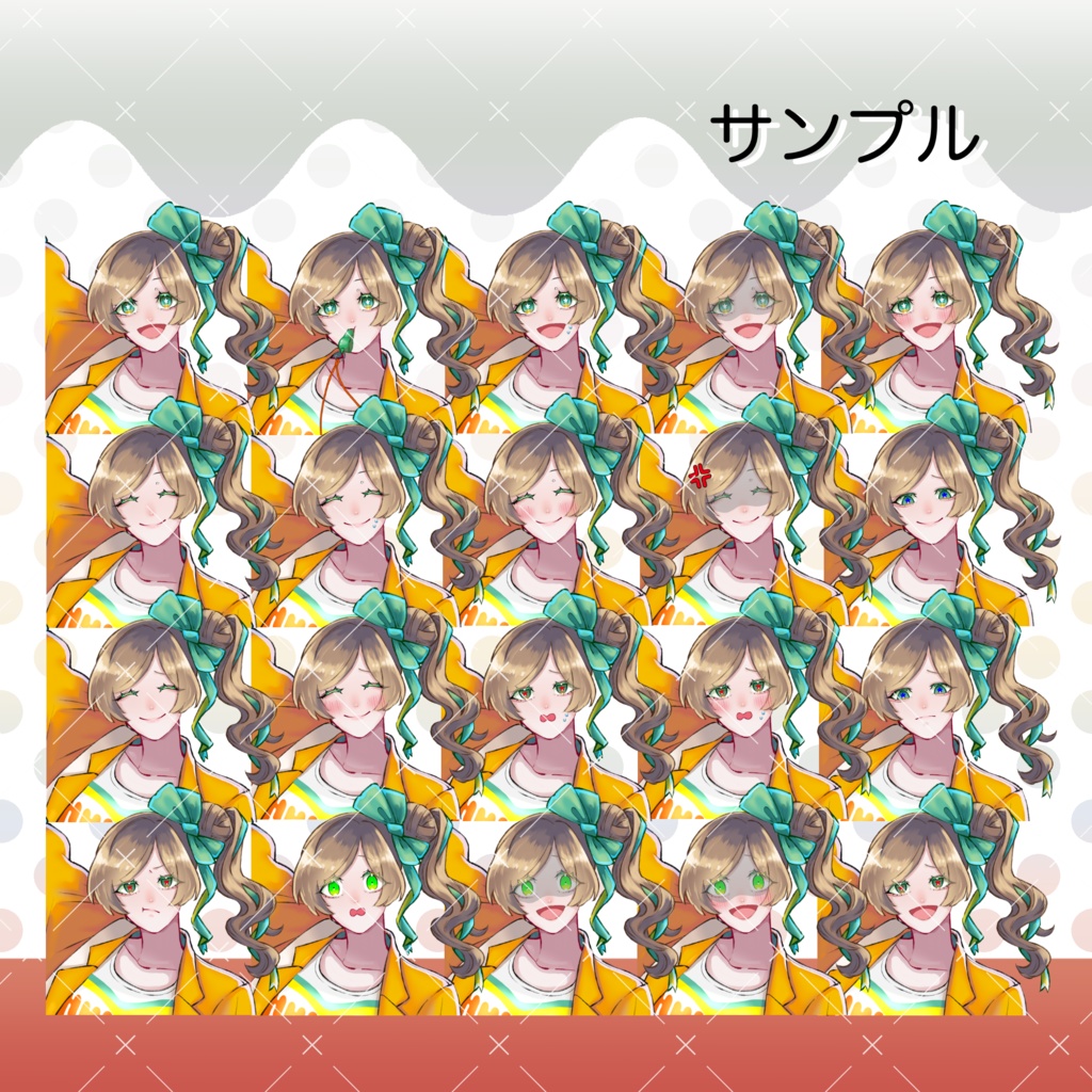 【無料立ち絵】チアスーツでオレンジな女性