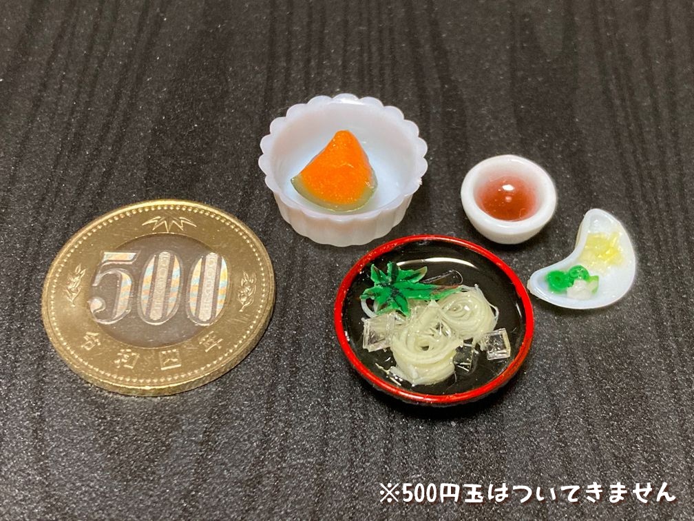 ミニチュアフード 残暑セット(そうめん・メロン)