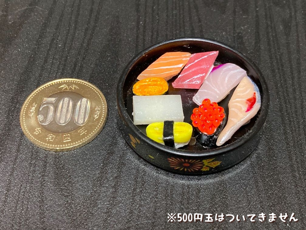 ミニチュアフード 寿司・8貫入A(ウニ入り)