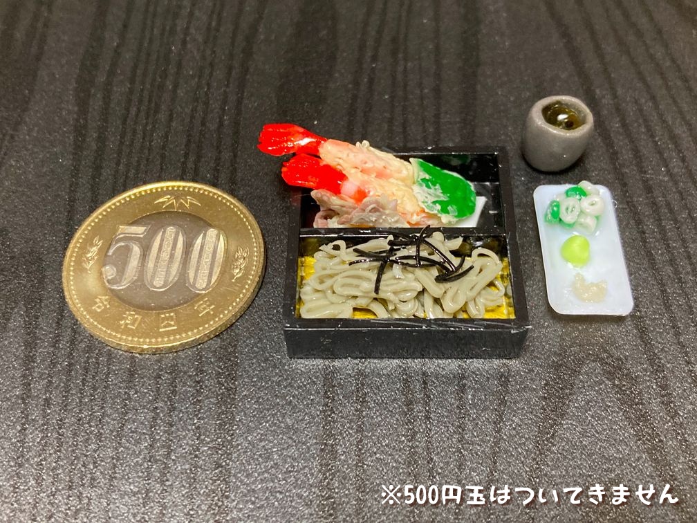ミニチュアフード 天ざるそばA