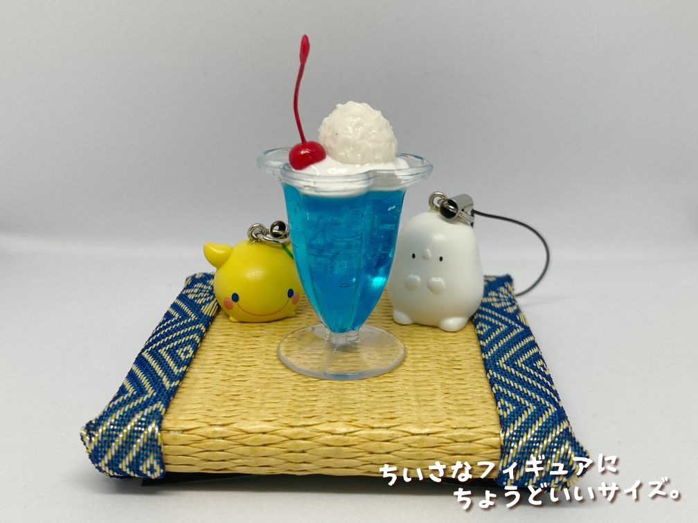 ミニチュアフード クリームソーダ青