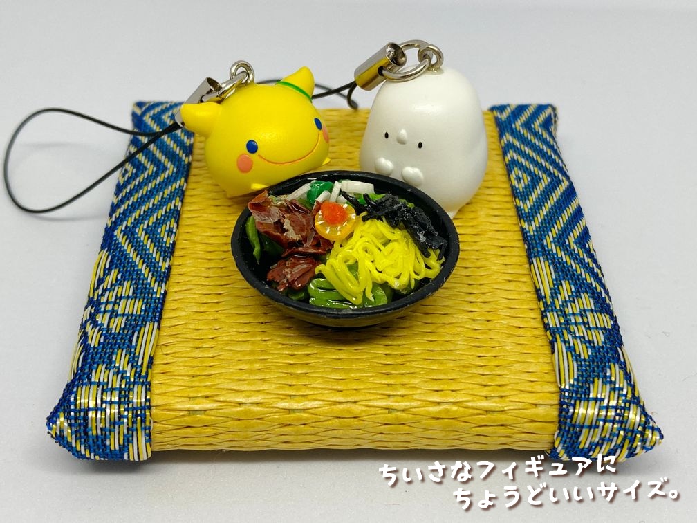ミニチュアフード 茶そば（瓦そば）A