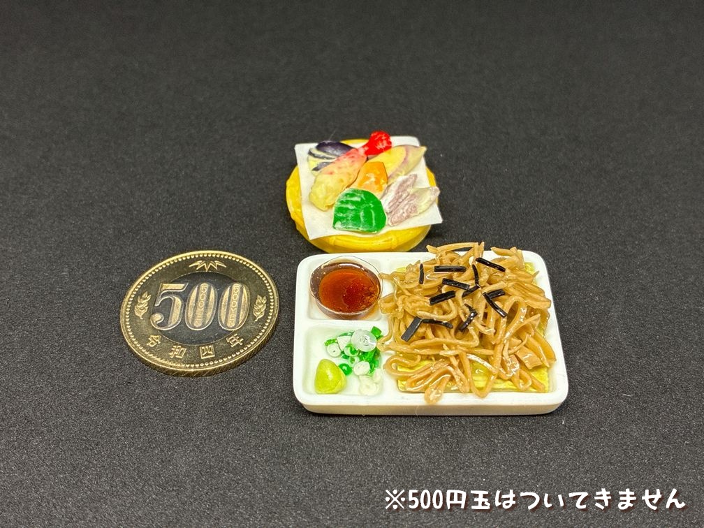 ミニチュアフード 天ざるそば2B