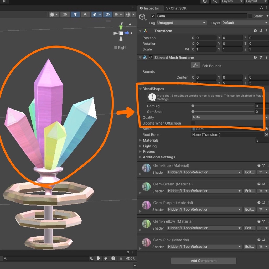 【オリジナル3Dモデル】ギミックあり!RadiantJewel_Wand ~輝く宝石の杖~ (ラディアントジュエルワンド) 魔法の杖 MA対応