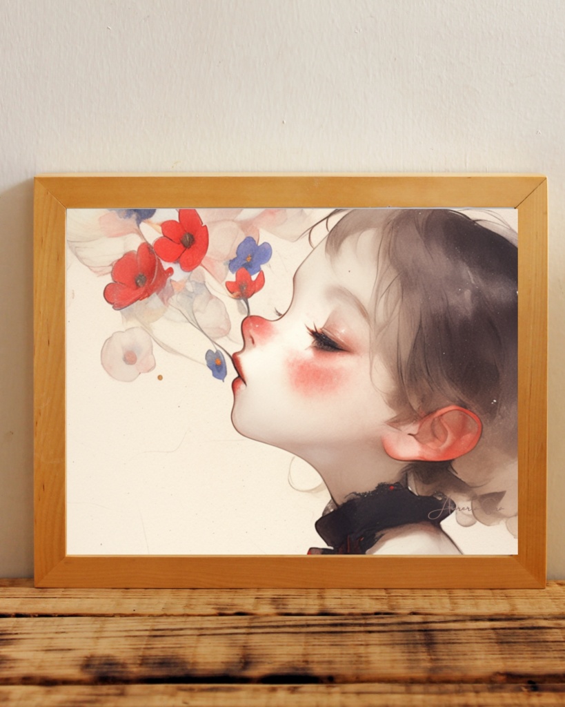 Flower Kiss ― 言霊(ことだま)が咲かせる愛の導き(キャンバス)