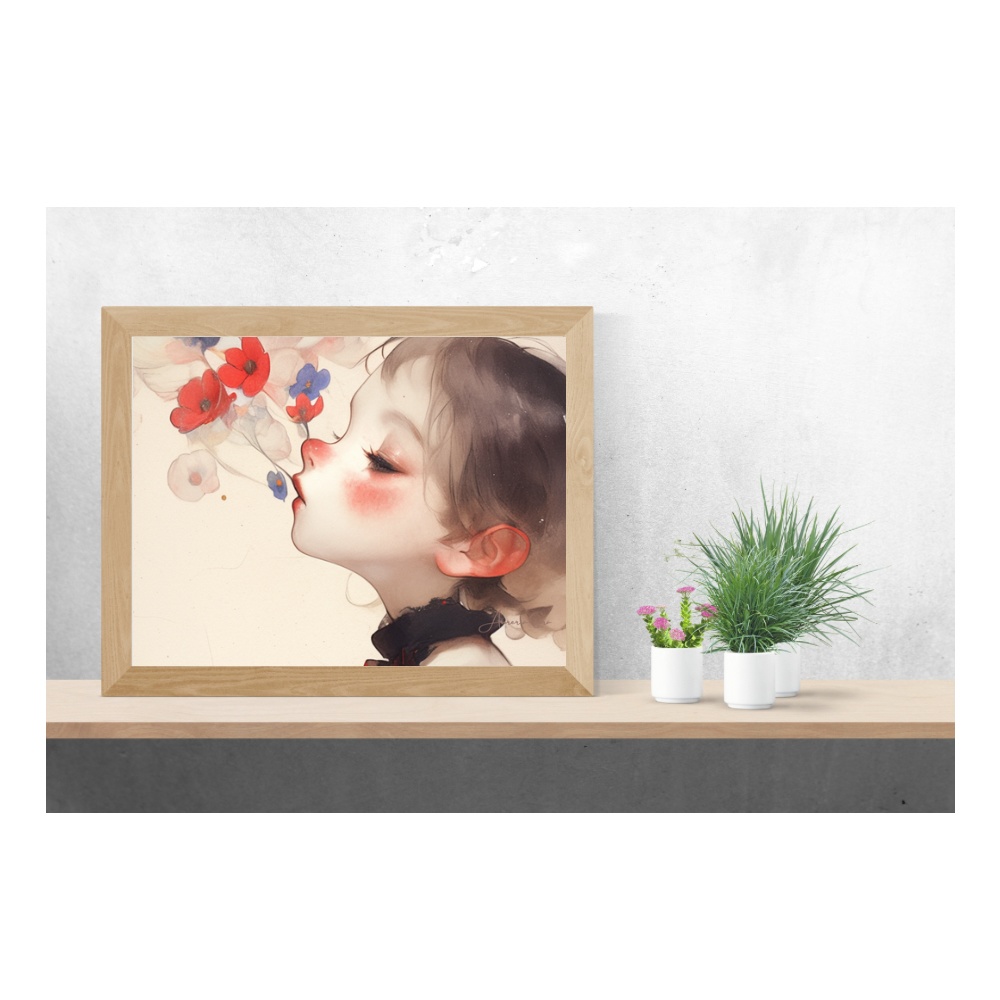 Flower Kiss ― 言霊(ことだま)が咲かせる愛の導き(キャンバス)