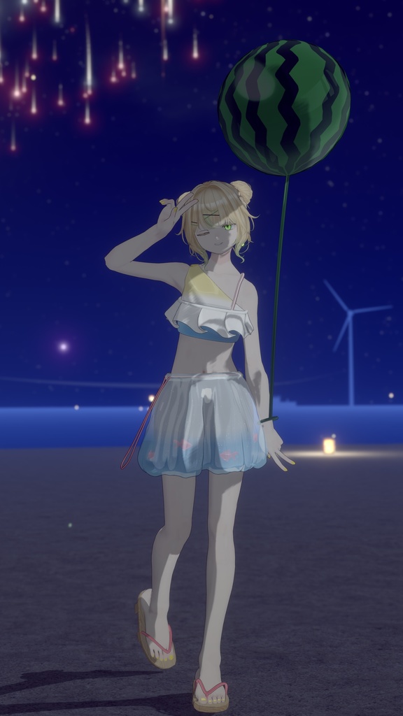 【龍のヨルちゃん・ヘルベチカ対応】【A1XBody】夏祭水着 -KasaiMizugi-