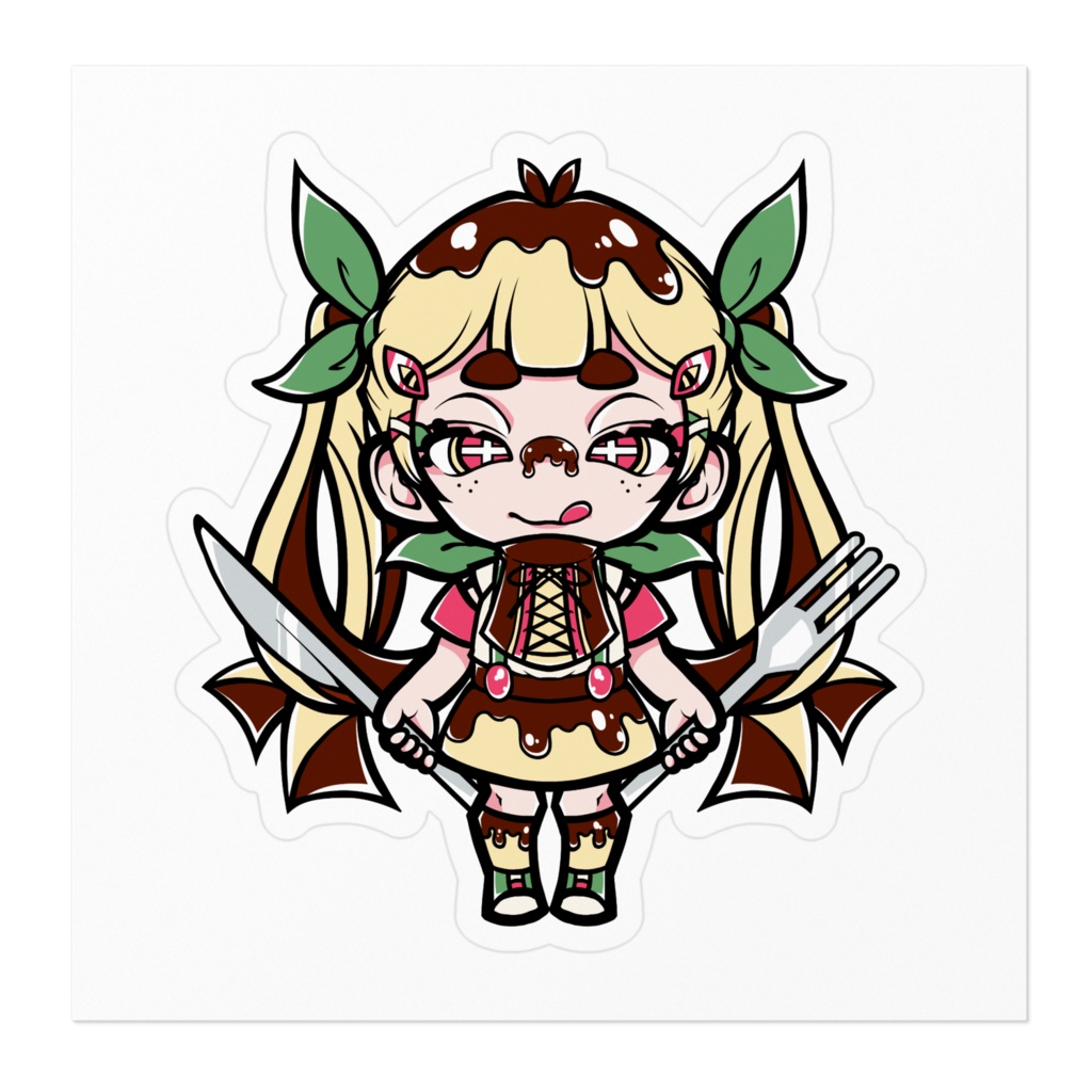 食葉プリンちゃん ステッカー