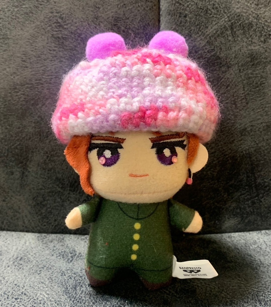 くまちゃん帽子　カラフル(ピンク)