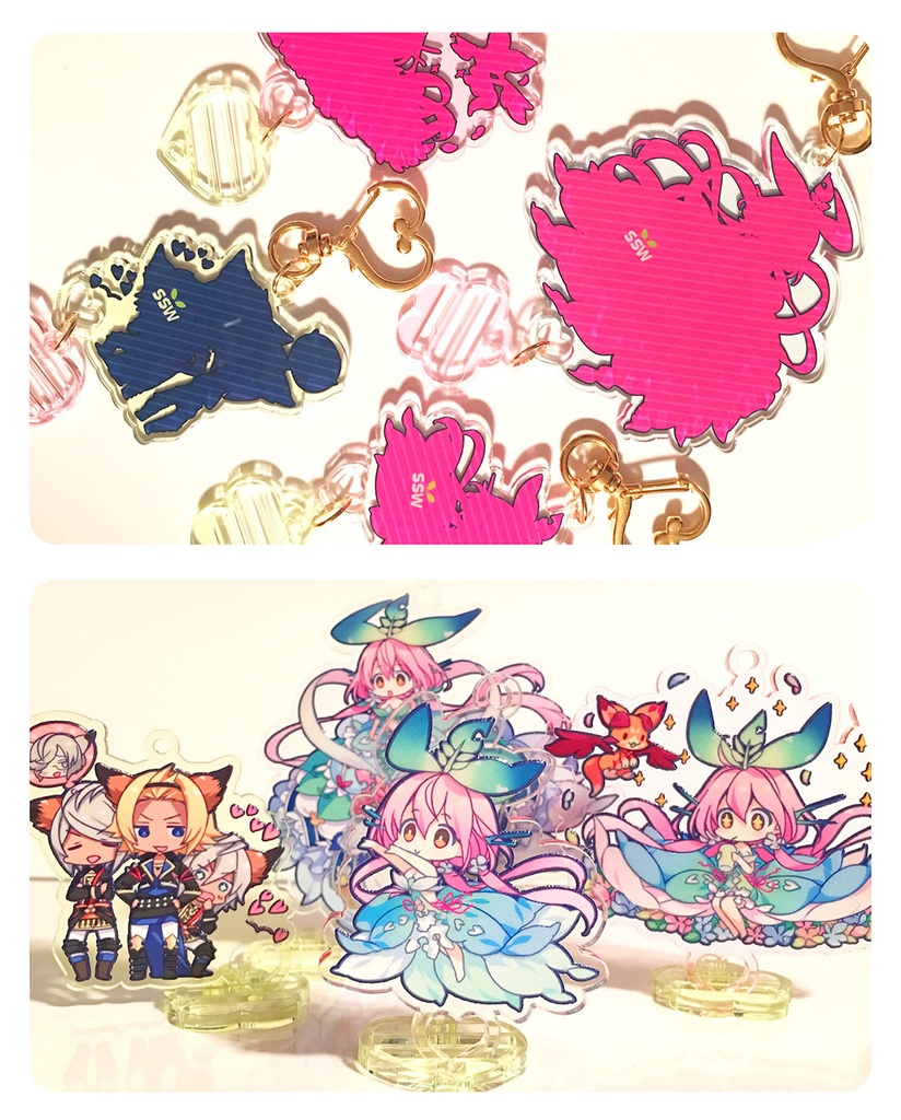 【C96】チャーム付きアクリルキーホルダー