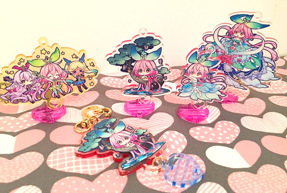 【C96】チャーム付きアクリルキーホルダー