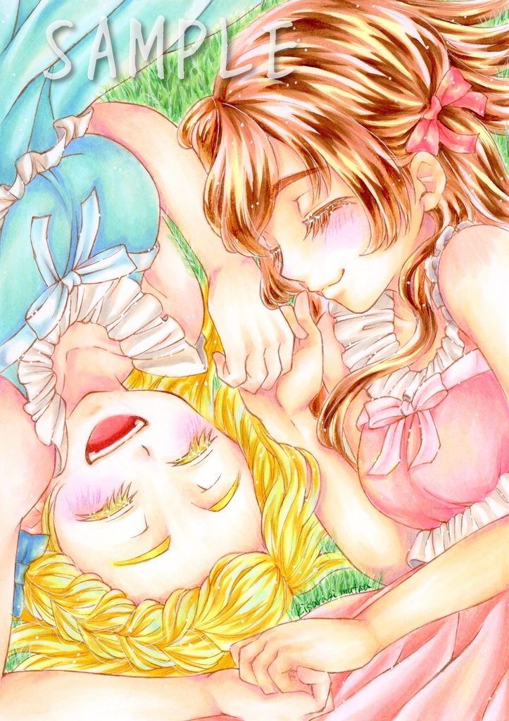 手描きイラスト 「ふたりだけの穏やかな時間」