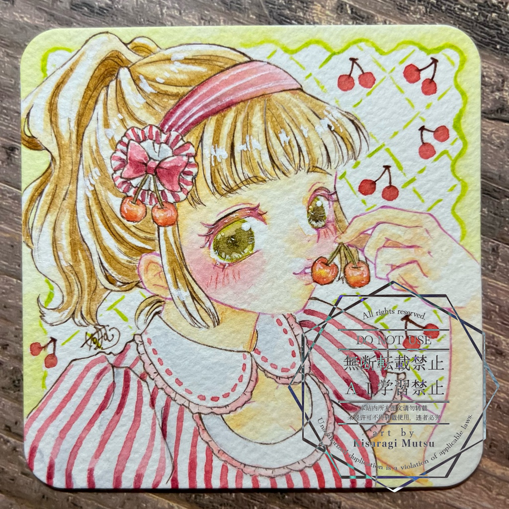 「cherry」 手描きイラスト