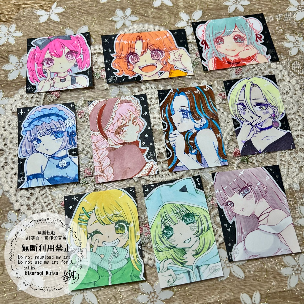 ちっちゃ原画とキラキラフレークシールのセット