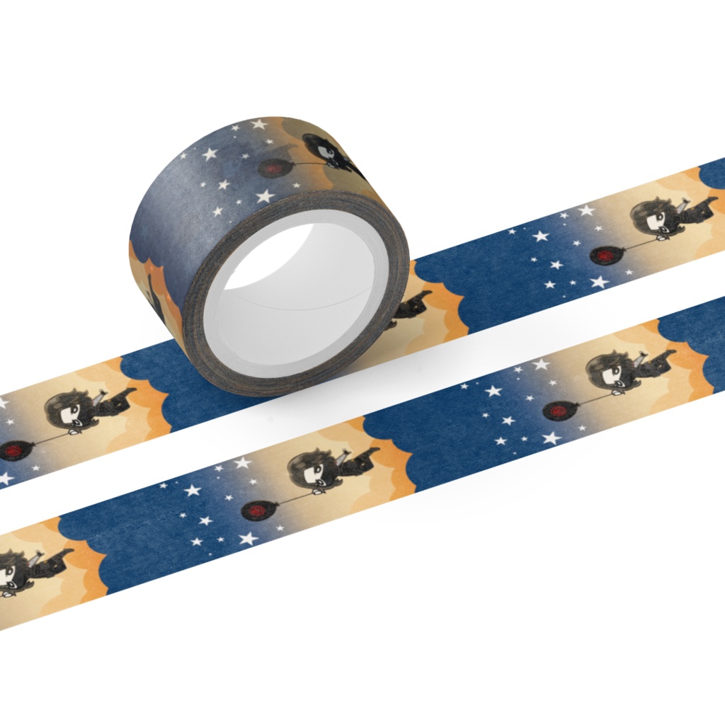 夕焼け空と冬兵ちゃんマステ