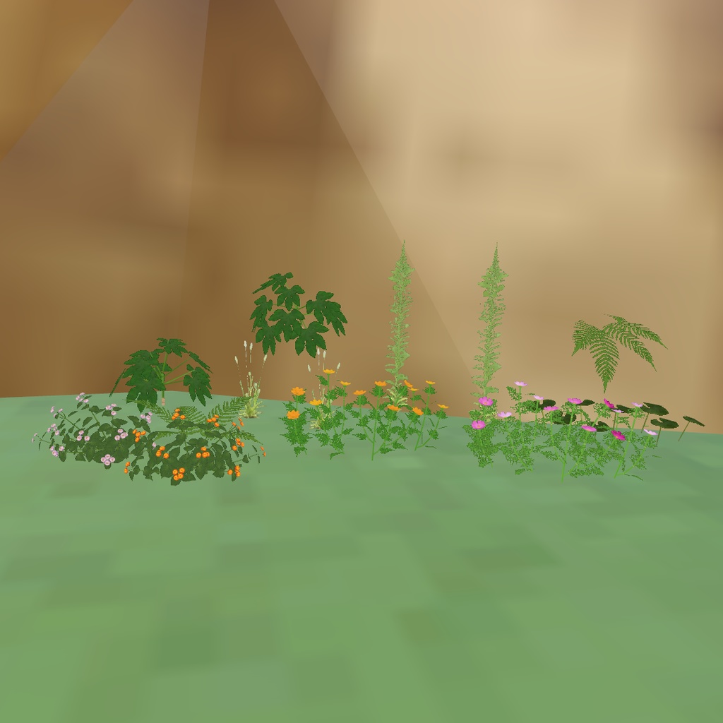 ローポリの草セット