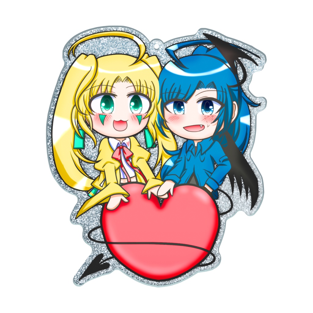 ラメアクリルキーホルダー(聖雨＆玲ver)