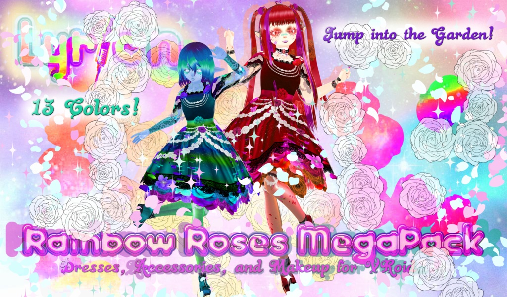 Rainbow Roses MegaPack [Floral Lolita Costumes]