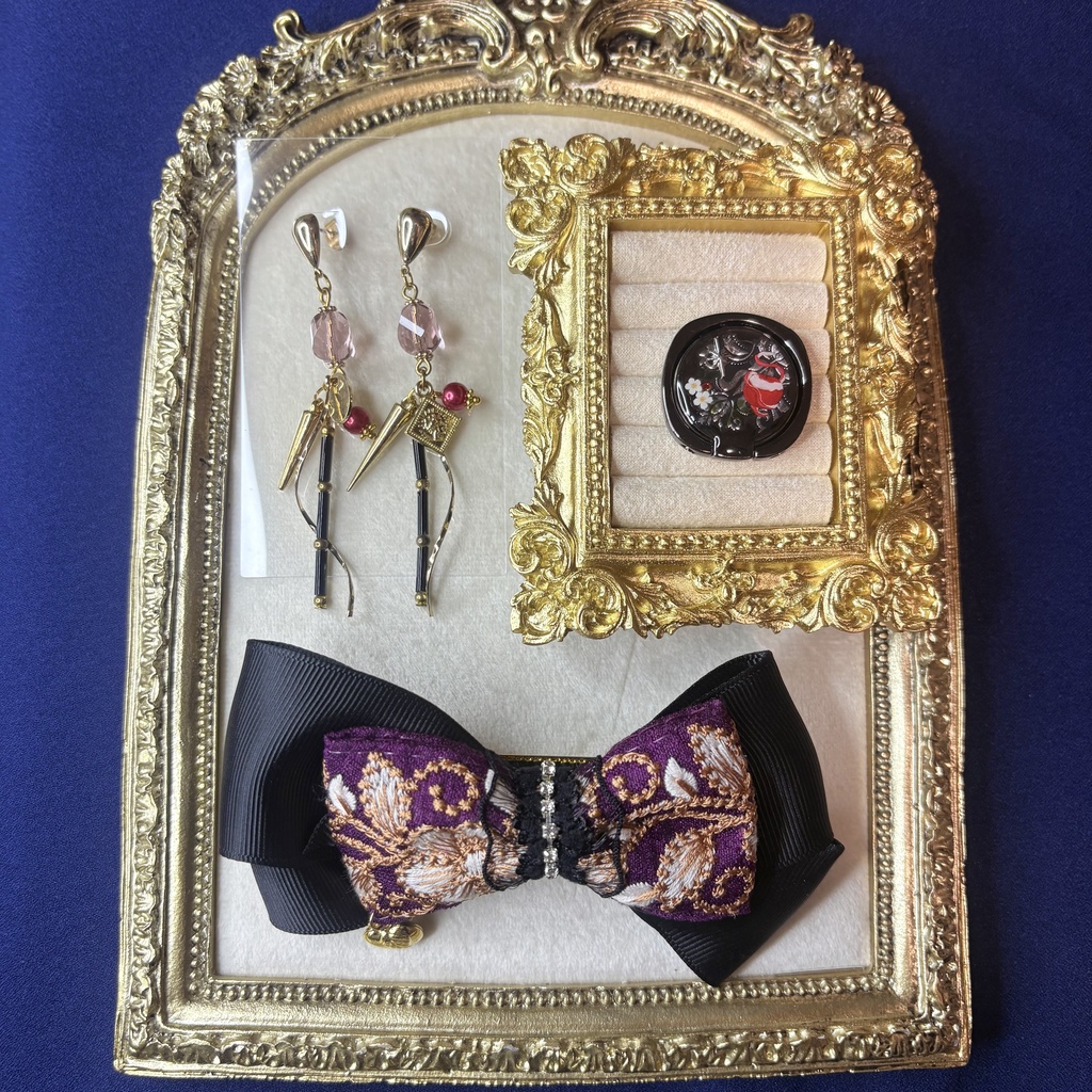 年末年始セット⑩【レイ/ピアス/バレッタ/スマホリング】恋深と深空イメージ