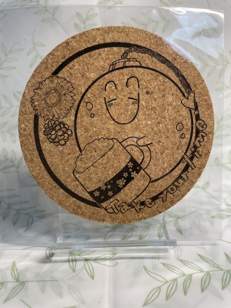 ◯電球くんコルクコースター