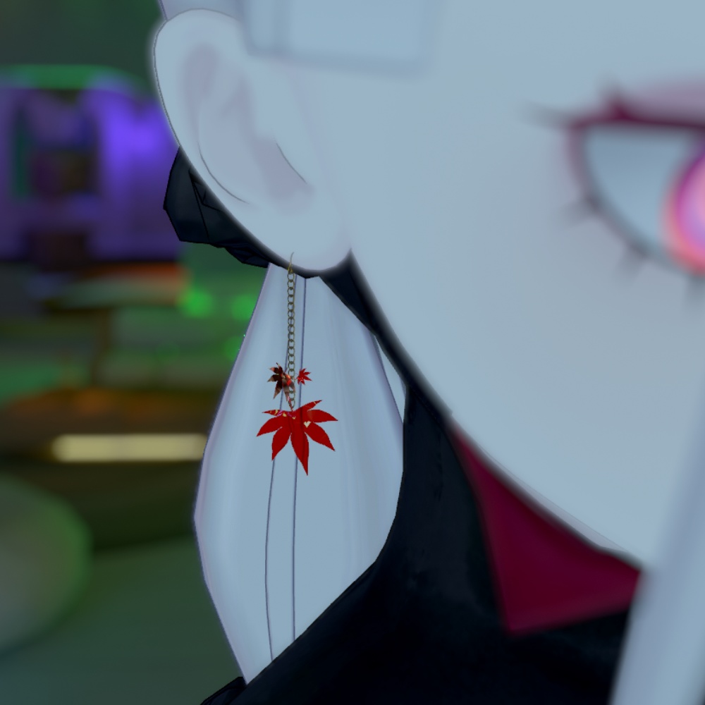 クリアピアス「もみじ」