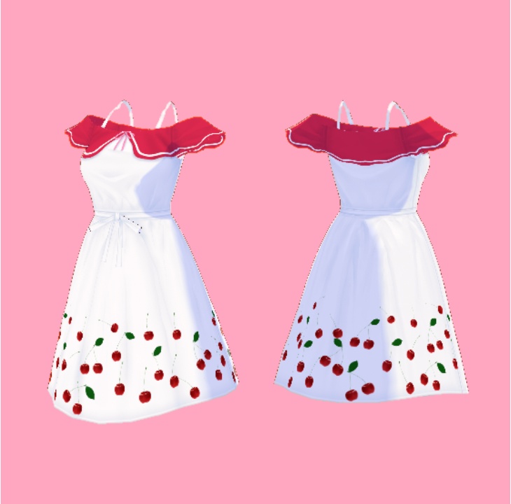 【無料 / Vroid正式版】オフショルワンピース