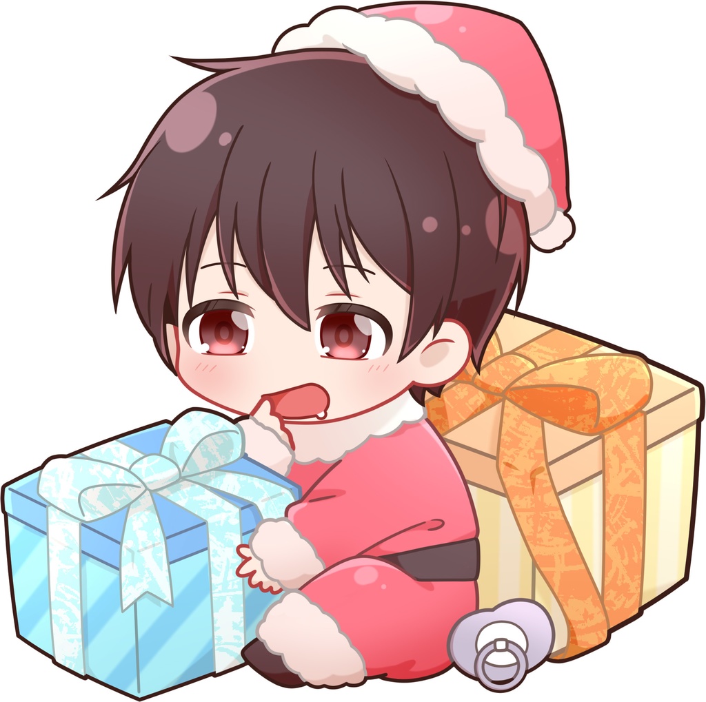 【アクリルキーホルダー：限定ばぶサンタあっくん】