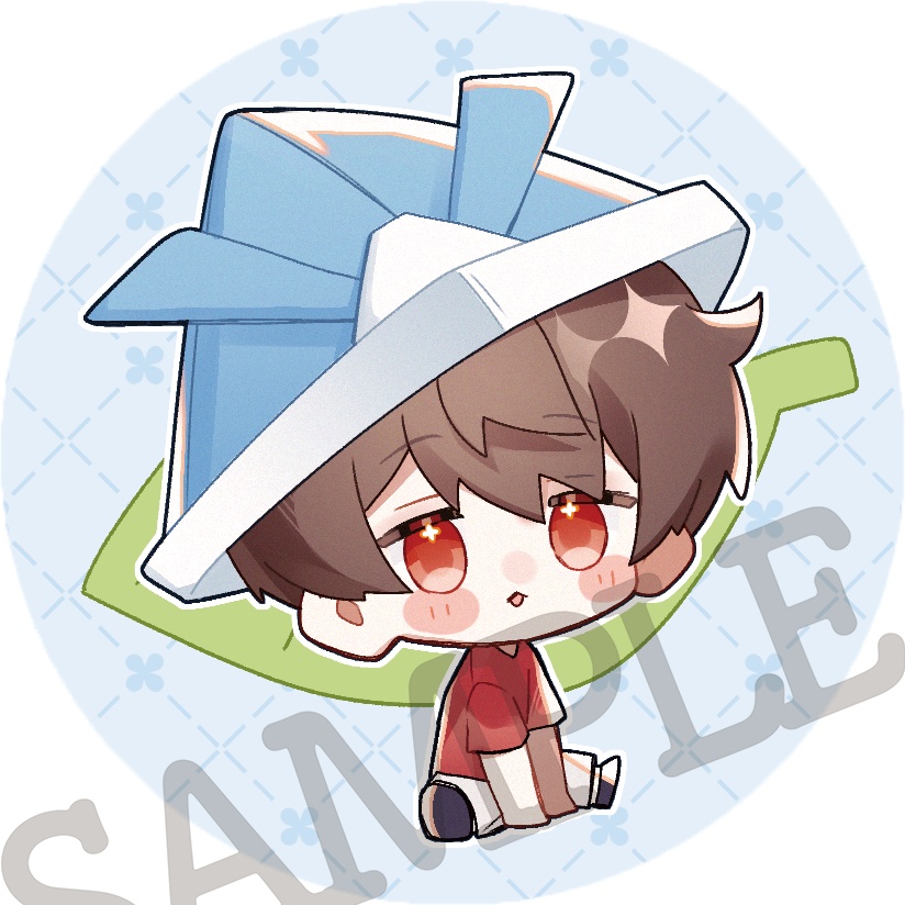 【完売🎉:缶バッジ2種：2025限定こどもあっくん♡】