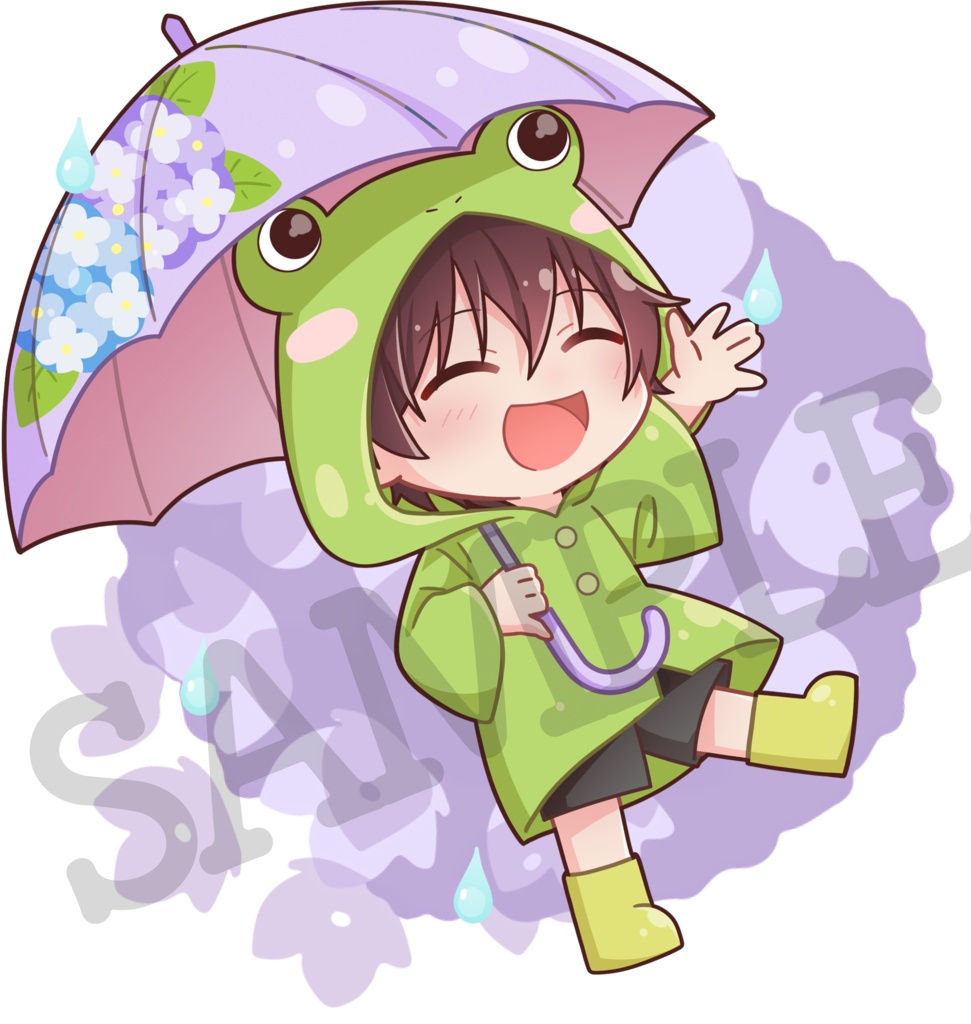【残7:アクキー(2種セット)：梅雨あっくん♡】