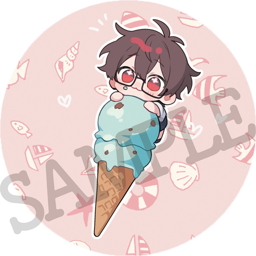 【缶バッジ2種:アイスあっくん♡】