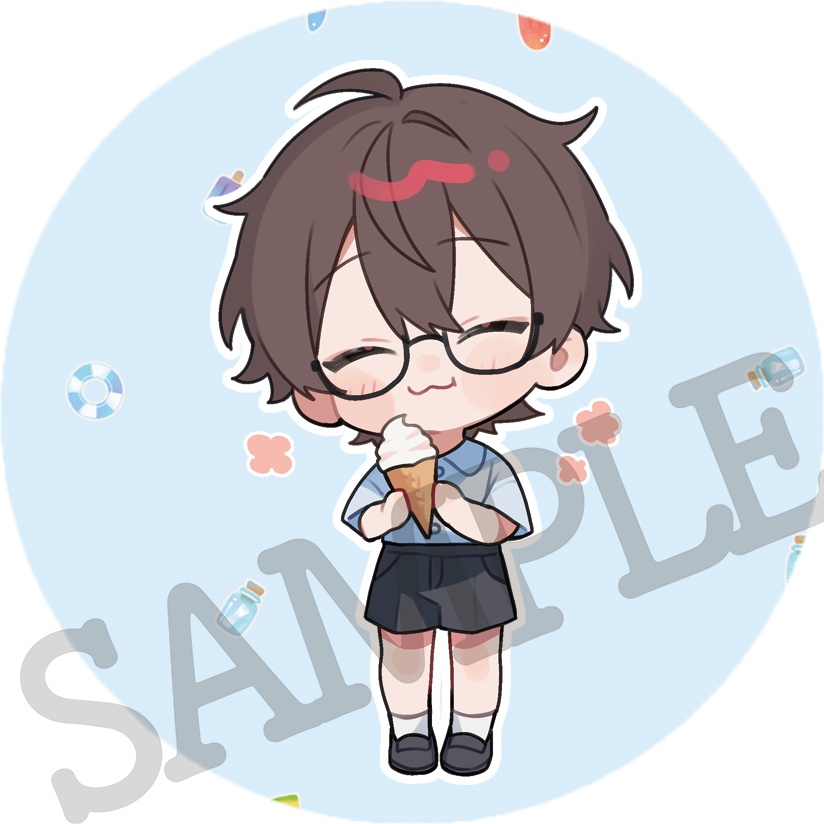 【缶バッジ2種:アイスあっくん♡】