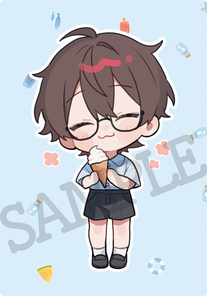 【限定アクリルカード2種:アイスあっくん♡】