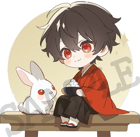 【完売🎉限定アクリルキーホルダー2種:お月見あっくん♡】