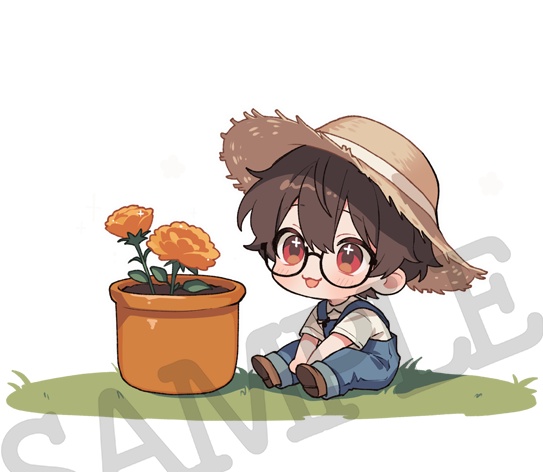 【お一人様1セットまで/手作りしおり付き🌱アクキー2種：ガーデニングあっくん♡×2セット】