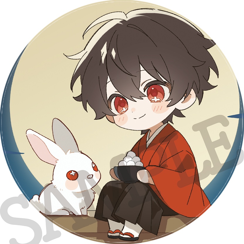 【缶バッジ2種:お月見あっくん♡】