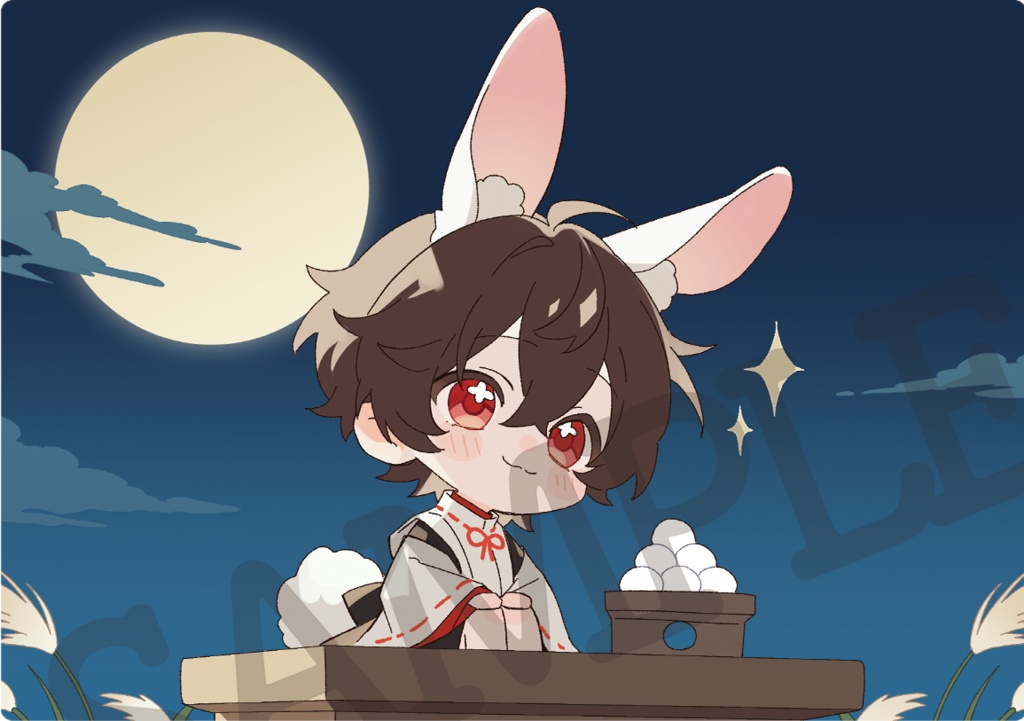 【限定アクリルカード2種：お月見あっくん♡】