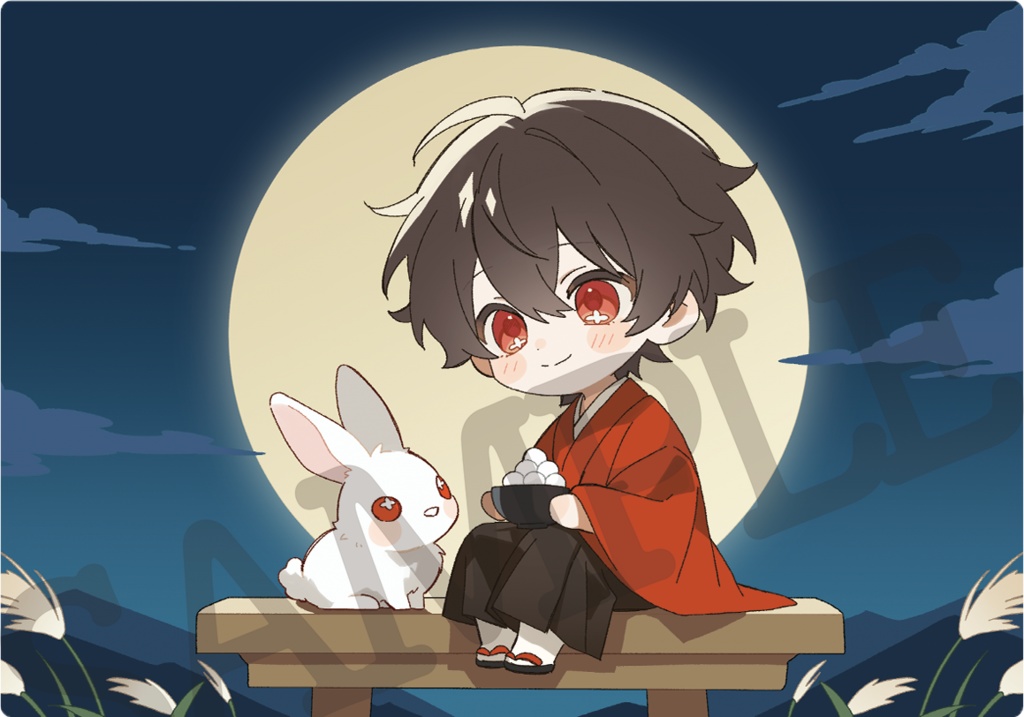 【限定アクリルカード2種:お月見あっくん♡】