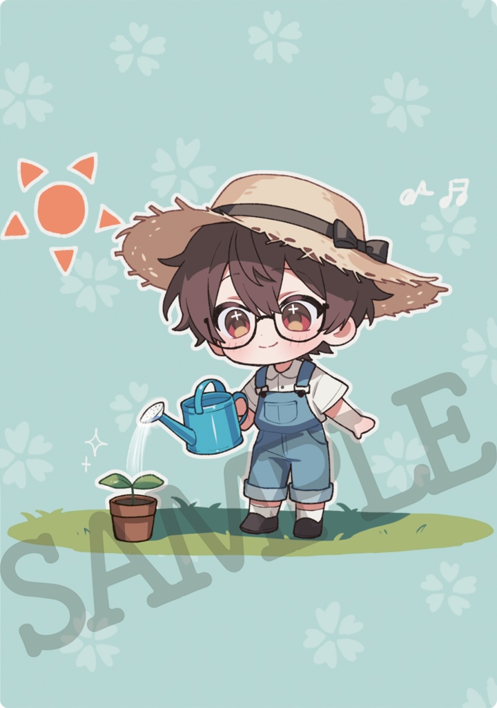 【手作りしおり付き🌱カード2種/お一人様1セットまで/:ガーデニングあっくん♡×2】