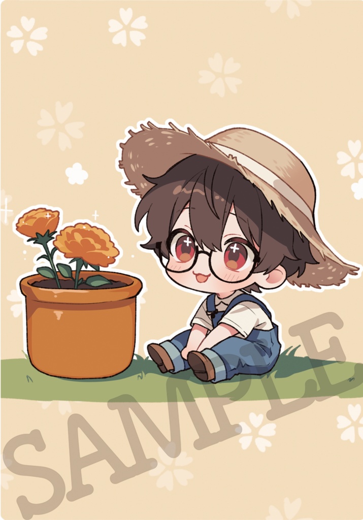 【手作りしおり付き🌱カード2種/お一人様1セットまで/：ガーデニングあっくん♡×2】