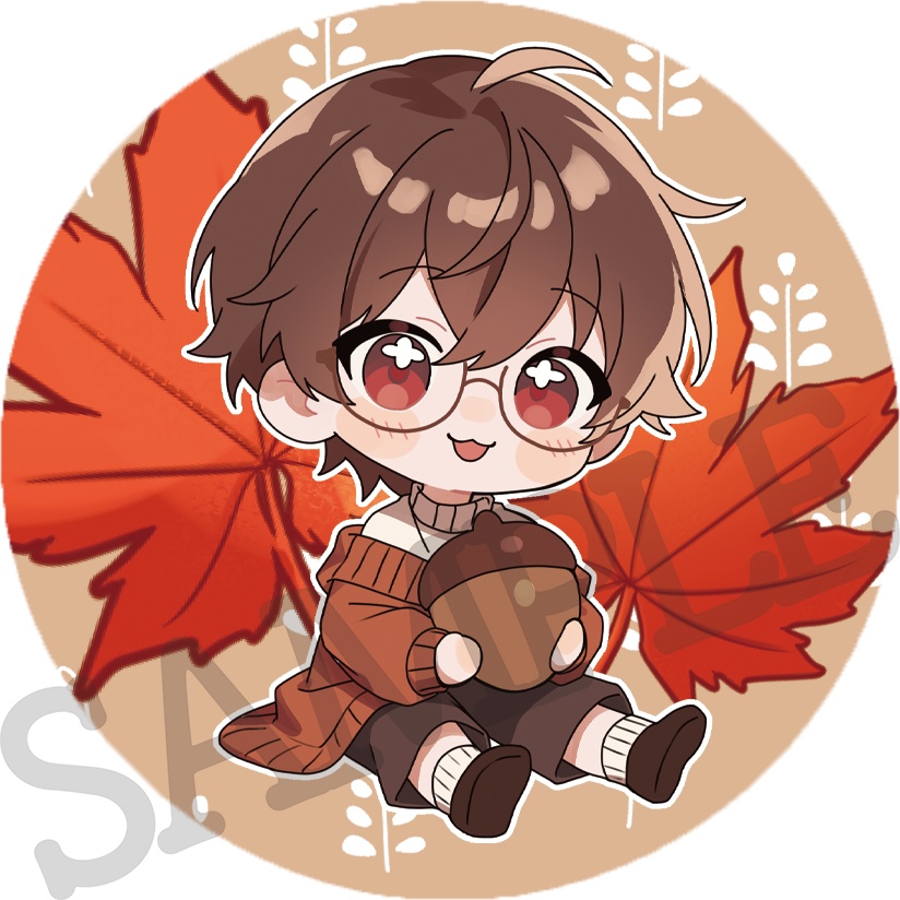 【お1人様3セットまで/秋ばぶたん3点セット🍁】アクキー&缶バッジ&アクスタセット