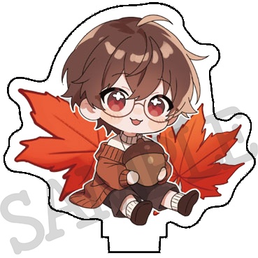 【お1人様3セットまで/秋ばぶたん3点セット🍁】アクキー&缶バッジ&アクスタセット