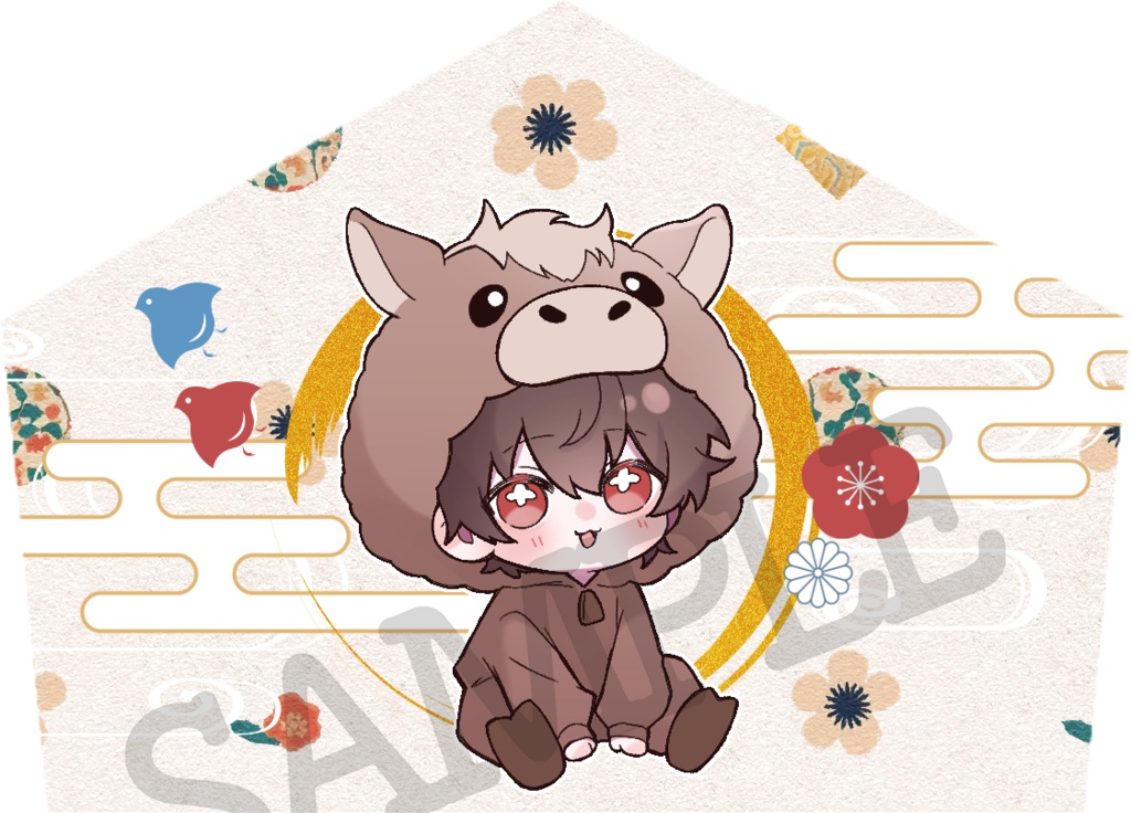 【お1人様3セットまで/限定お正月絵馬2点セット🎍】あっくん&ばぶたん絵馬セット