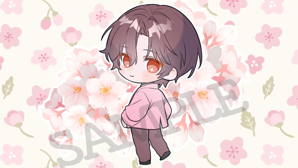 【お1人様3セットまで/桜あっくん3点セット🌸】アクキー&缶バッジ&アクスタセット