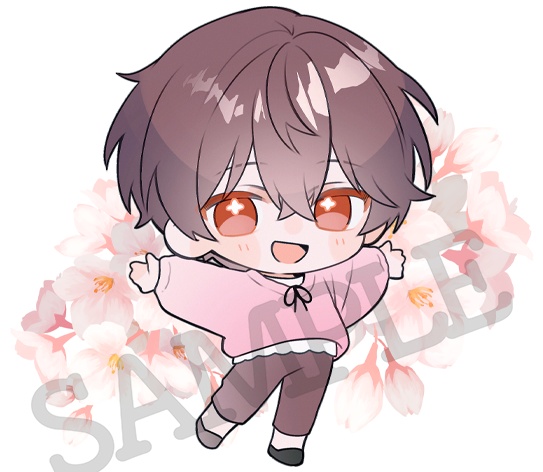 【お1人様3セットまで/桜ばぶたん3点セット🌸】アクキー&缶バッジ&アクスタセット