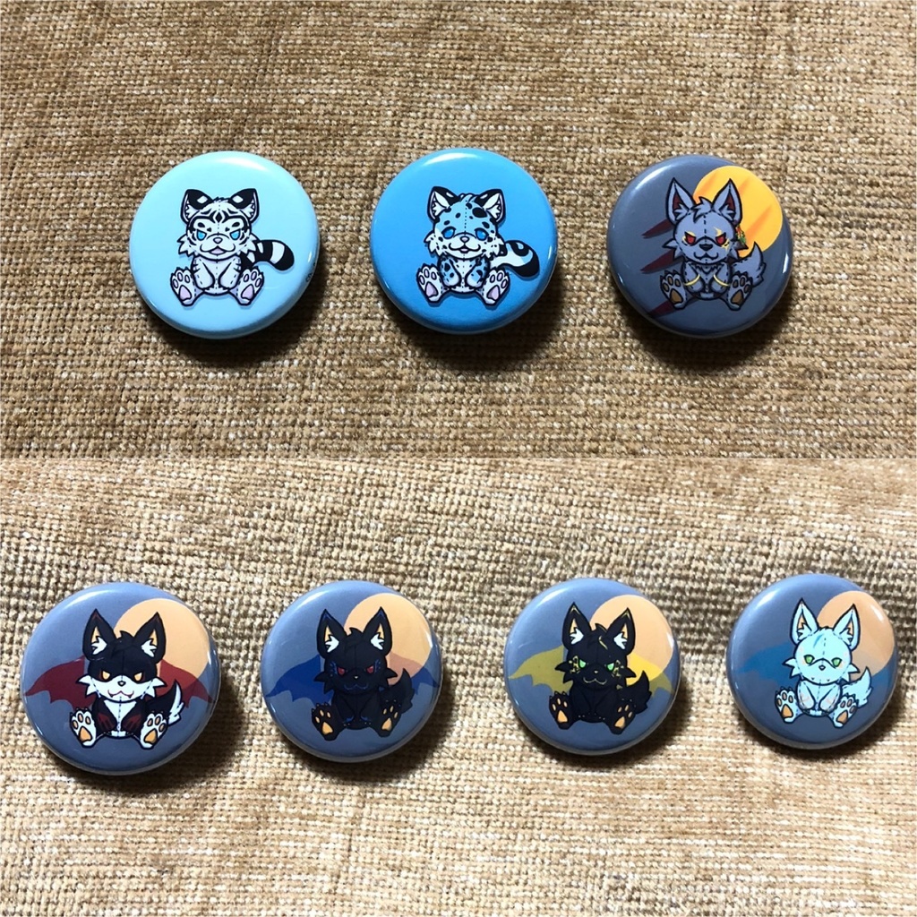 ぬいぐるみ風缶バッジ25mm