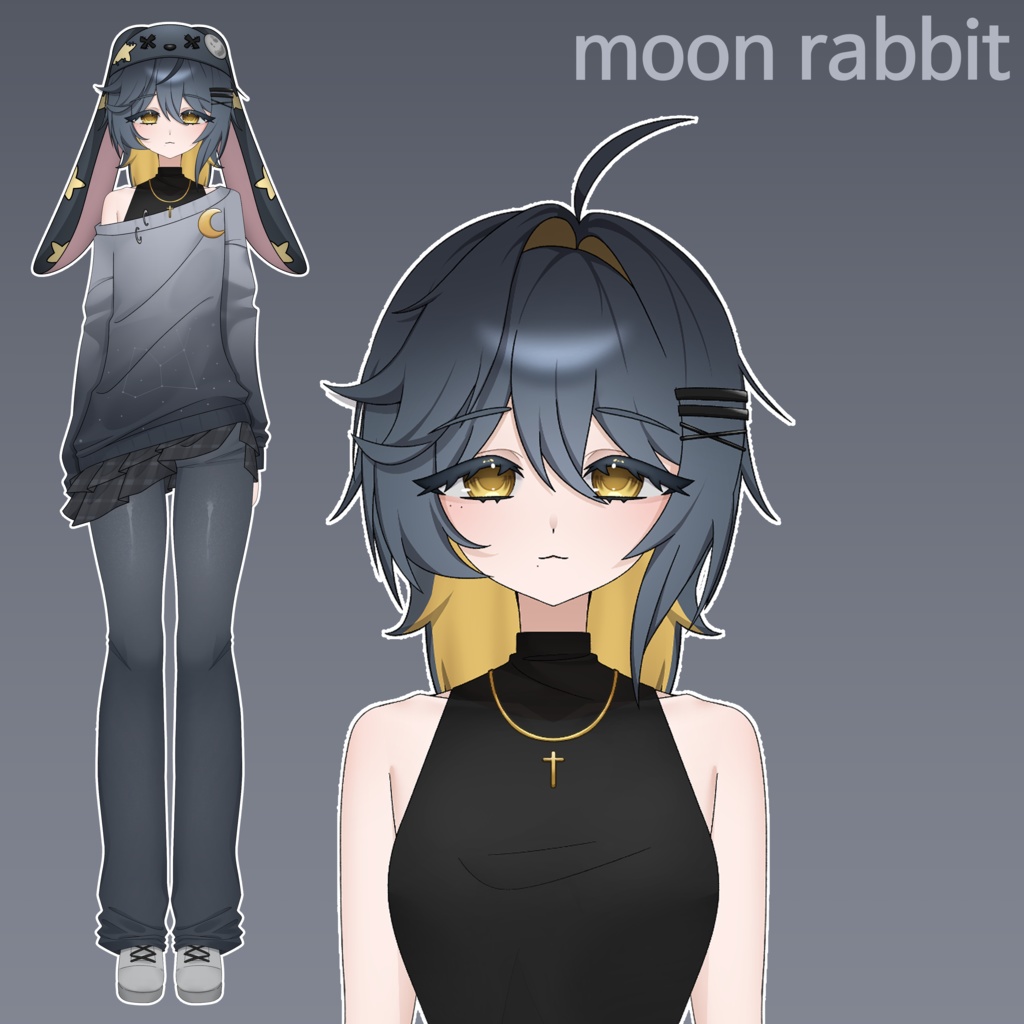 Rabbit VTuber Illustration