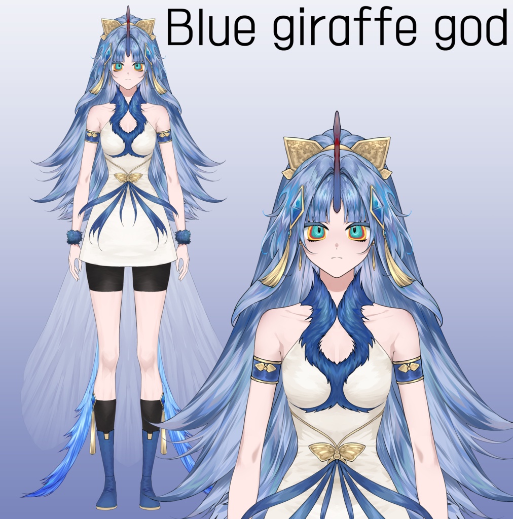 [ Live 2D Model ] Blue giraffe god