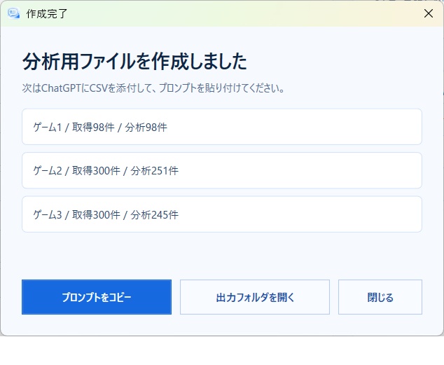 レビューみるぞう - ゲーム企画のための競合レビュー分析ツール