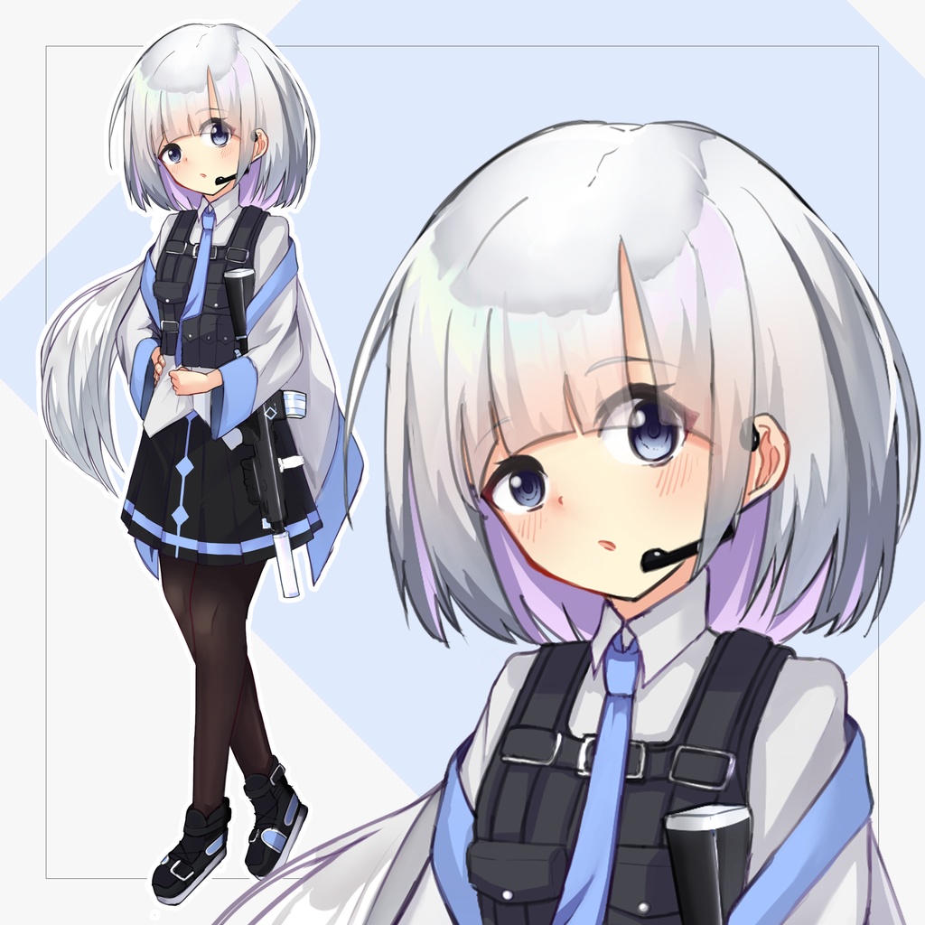 【立ち絵素材】銃を持った少女